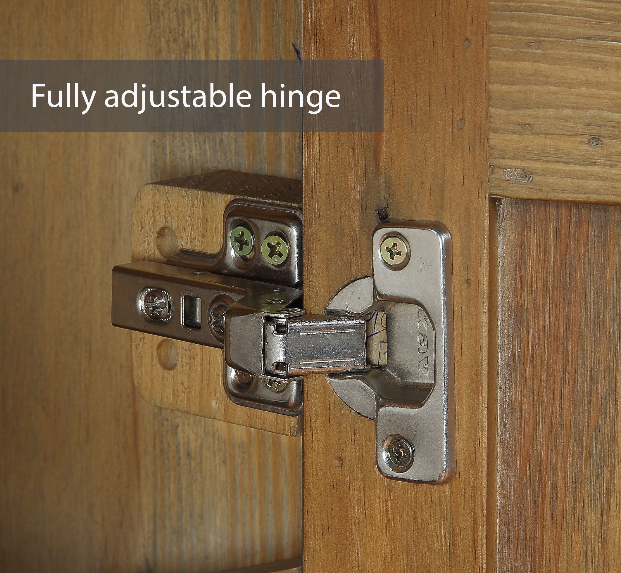 a fully adjustable door hinge