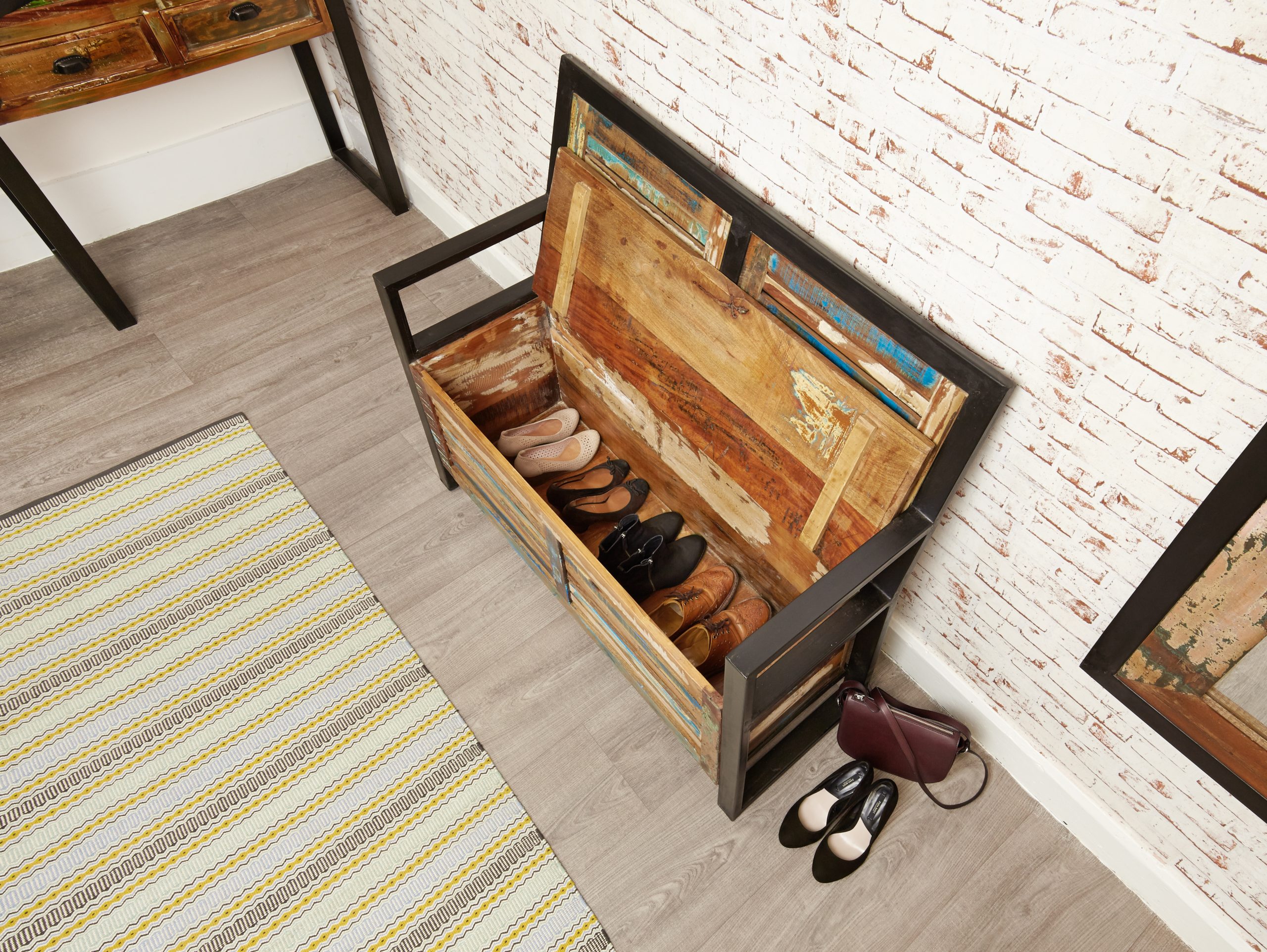 Monks bench with storage space