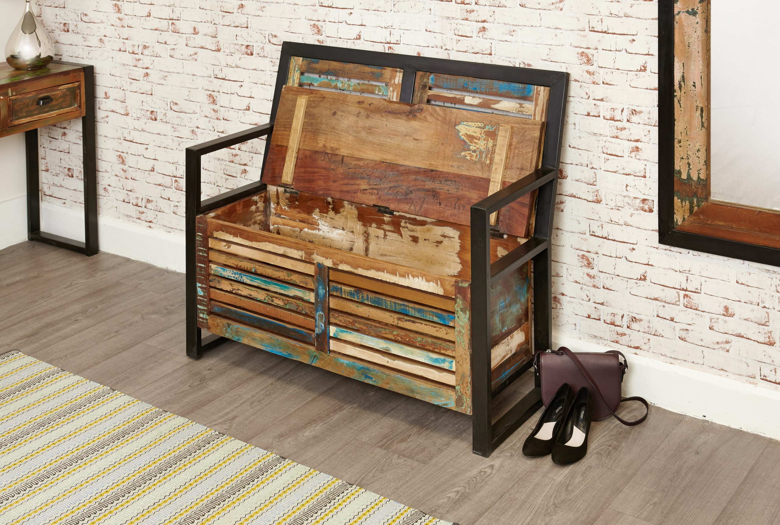Monks bench with storage space