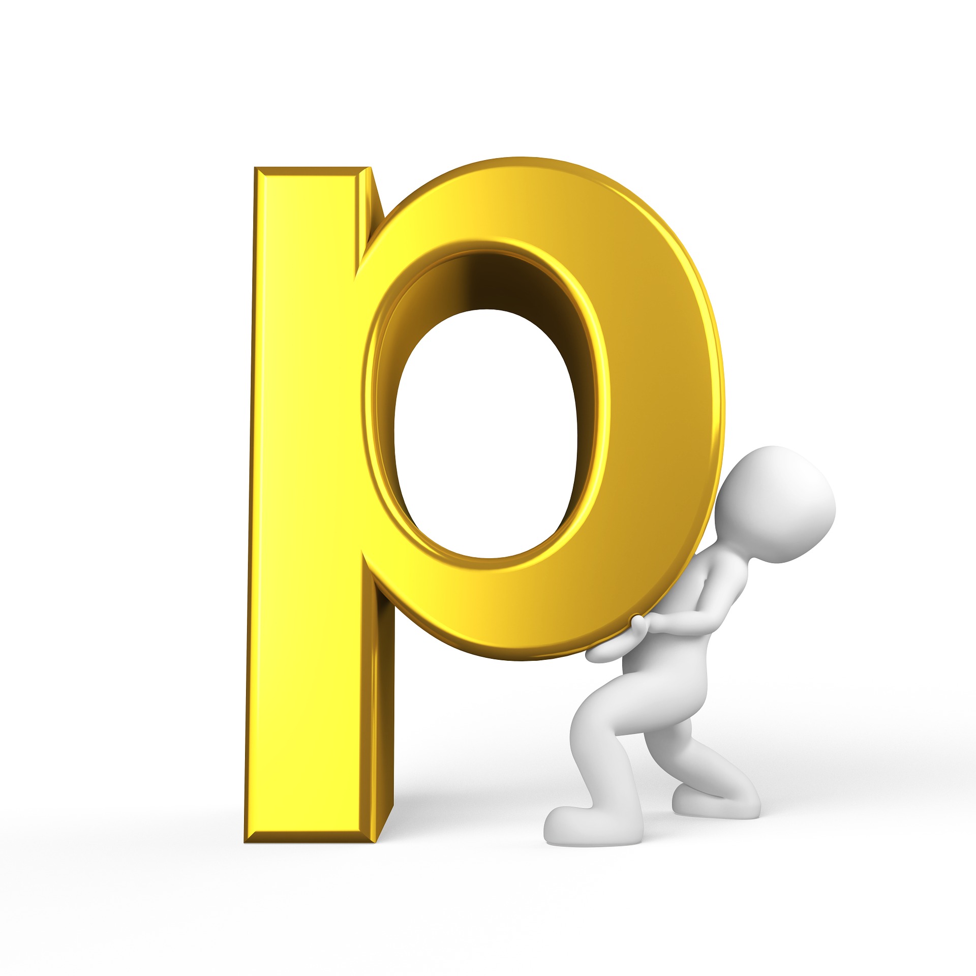 the letter "p"